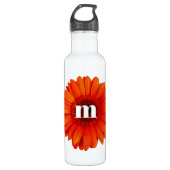 Bouteille D'eau Gerbera Daisy Monogramme initial (Devant)