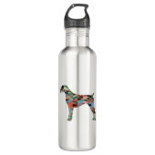 Bouteille D'eau German Wirehaired Pointer Geo Silhouette Plaid (Devant)