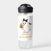 Bouteille D'eau Ghost mignon avec Bow et Citrouille | Halloween (Extérieur)