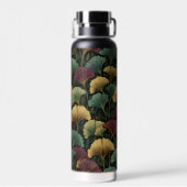 Bouteille D'eau Ginkgo Leaf Pattern Teal Burgundy (Arrière)