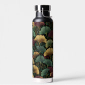 Bouteille D'eau Ginkgo Leaf Pattern Teal Burgundy (Gauche)
