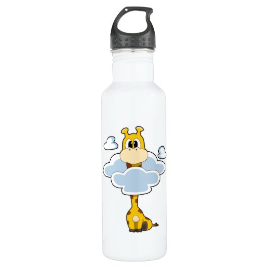 Bouteille D'eau Girafe aux nuages (Devant)