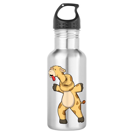 Bouteille D'eau Giraffe avec noeud dans le cou (Devant)