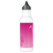 Bouteille D'eau Giraffe géométrique moderne, Fuchsia et rose pâle  (Gauche)