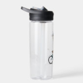 Bouteille D'eau Giraffe Riding a Bicycle - Crayon à main (Droite)