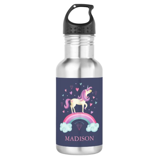 Bouteille D'eau Girls Cute Magical Rainbow Unicorn (Devant)