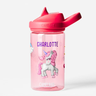 Bouteille D'eau Girls Magical Unicorn Rainbow Kids Personnalisé