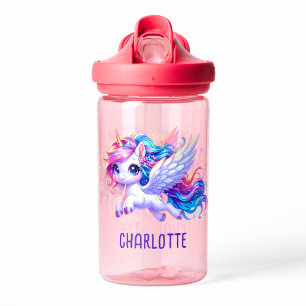 Bouteille D'eau Girls Magical Unicorn Rainbow Kids Personnalisé
