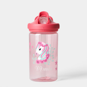 Bouteille D'eau Girls mignonne magique Unicorn   Ajouter votre nom