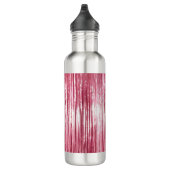 Bouteille D'eau Girly Pink Tinsel Stripes (Droite)