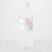 Bouteille d'eau glacée étiquette pour le genre rév (Dos)