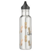 Bouteille D'eau Glam Pink Gold Ananas (Gauche)