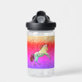 Bouteille D'eau Glittery Rainbow Unicorn (Avant)