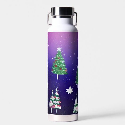 Bouteille D'Eau Glitzy À Thème Noël (Avant)