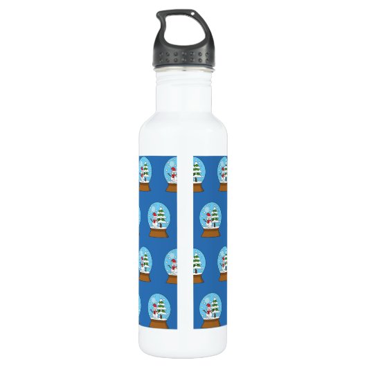 Bouteille D'eau Globe de neige avec Snowman et Pine Tree (Dos)