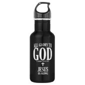 Bouteille D'eau Gloire à Dieu chrétien (Devant)