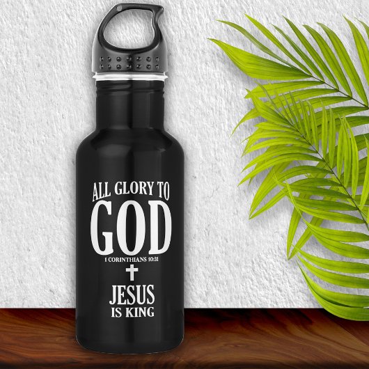 Bouteille D'eau Gloire à Dieu chrétien