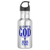 Bouteille D'eau Gloire à Dieu chrétien (Devant)