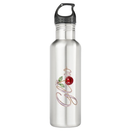 Bouteille D'eau Glow Cherry – Glam Water Bottle (Devant)