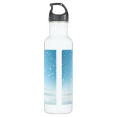 Bouteille D'eau Gnome bleu sur neige (Dos)