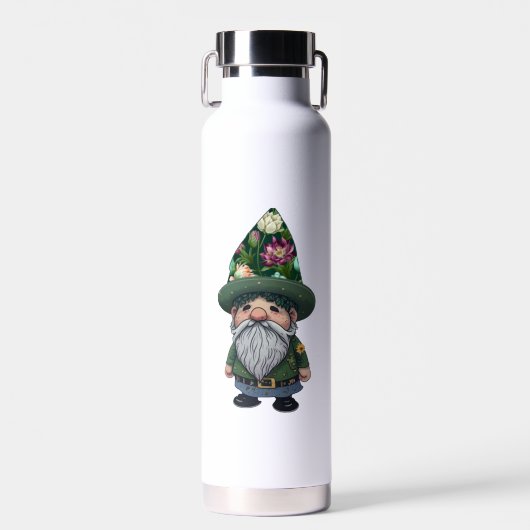 Bouteille D'eau Gnome de printemps long (Avant)