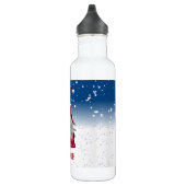 Bouteille D'eau Gnome rouge sur neige (Droite)