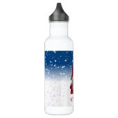Bouteille D'eau Gnome rouge sur neige (Gauche)