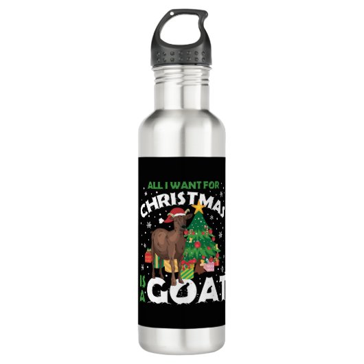 Bouteille D'eau Goat For Christmas Funny Christmas (Devant)