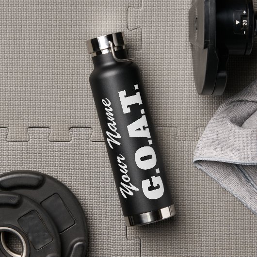 Bouteille D'eau GOAT Greatest Of All Time personnalisé (Couvercle)