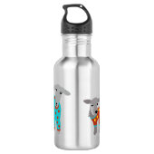 Bouteille D'eau Goats Wearing Pajama Illustration Personalized (Dos)
