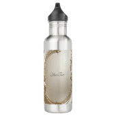 Bouteille D'eau Golden Ornate Frame with Pearls Water Bottle (Droite)