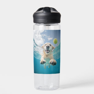 Bouteille D'eau Golden Retriever Diving Tennis Ball Sous l'eau