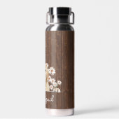 Bouteille D'eau Golden Retriever sur le bois (Arrière)