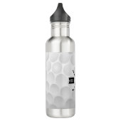 Bouteille D'eau Golf Ball Texture & Club Premier Monogramme (Gauche)