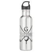 Bouteille D'eau Golf Design Monogramme Modèle (Devant)