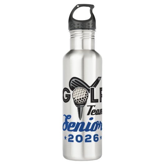 Bouteille D'eau Golf Team Senior 2026 Diplômé Golfer (Devant)