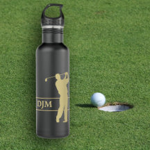 Golfeur Silhouette Monogram Gold