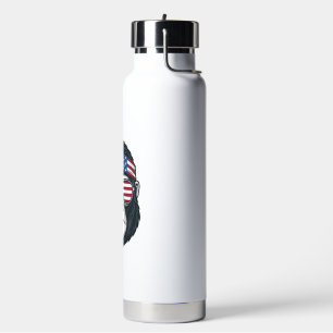 Bouteille D'eau Gorille Patriotique Gravure Vintage Vector de Visa