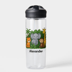 Bouteille D'eau Gourde personnalisée d'animaux de la jungle pour e