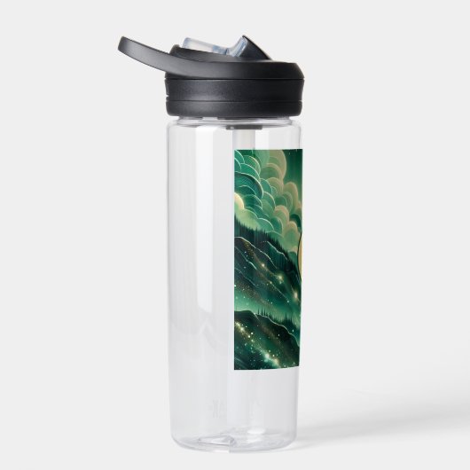 Bouteille D'eau Gradient Emerald Kelly Parties scintillant verte M (Droite)