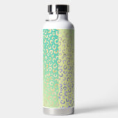 Bouteille D'eau Gradient Empreinte de léopard d'or moderne (Droite)