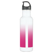 Bouteille D'eau Gradient rose Fuchsia personnalisé (Dos)