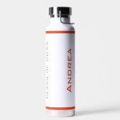 Bouteille D'eau Graduation personnalisée simple moderne Texte roug (Gauche)