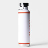 Bouteille D'eau Graduation personnalisée simple moderne Texte roug (Plage)