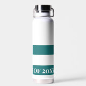 Bouteille D'eau Gradué "Classe de" Célébration Vert & Blanc (Arrière)