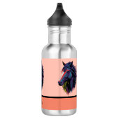 Bouteille D'eau Graffiti moderne Art Equestre Cheval Lover sur Tan (Droite)