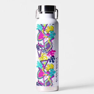 Bouteille D'eau Graffiti motif coloré abstrait avec votre NOM