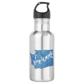 Bouteille D'eau Grain de bois de Spokane Washington (Devant)