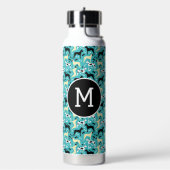 Bouteille D'eau Grand Dane Turquoise Harlequin Faune Chien Noir Mo (Gym)