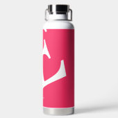 Bouteille D'eau Grand initial | Typographie moderne | Rose (Plage)